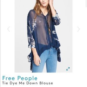 Free people blue Tie Dye me down small